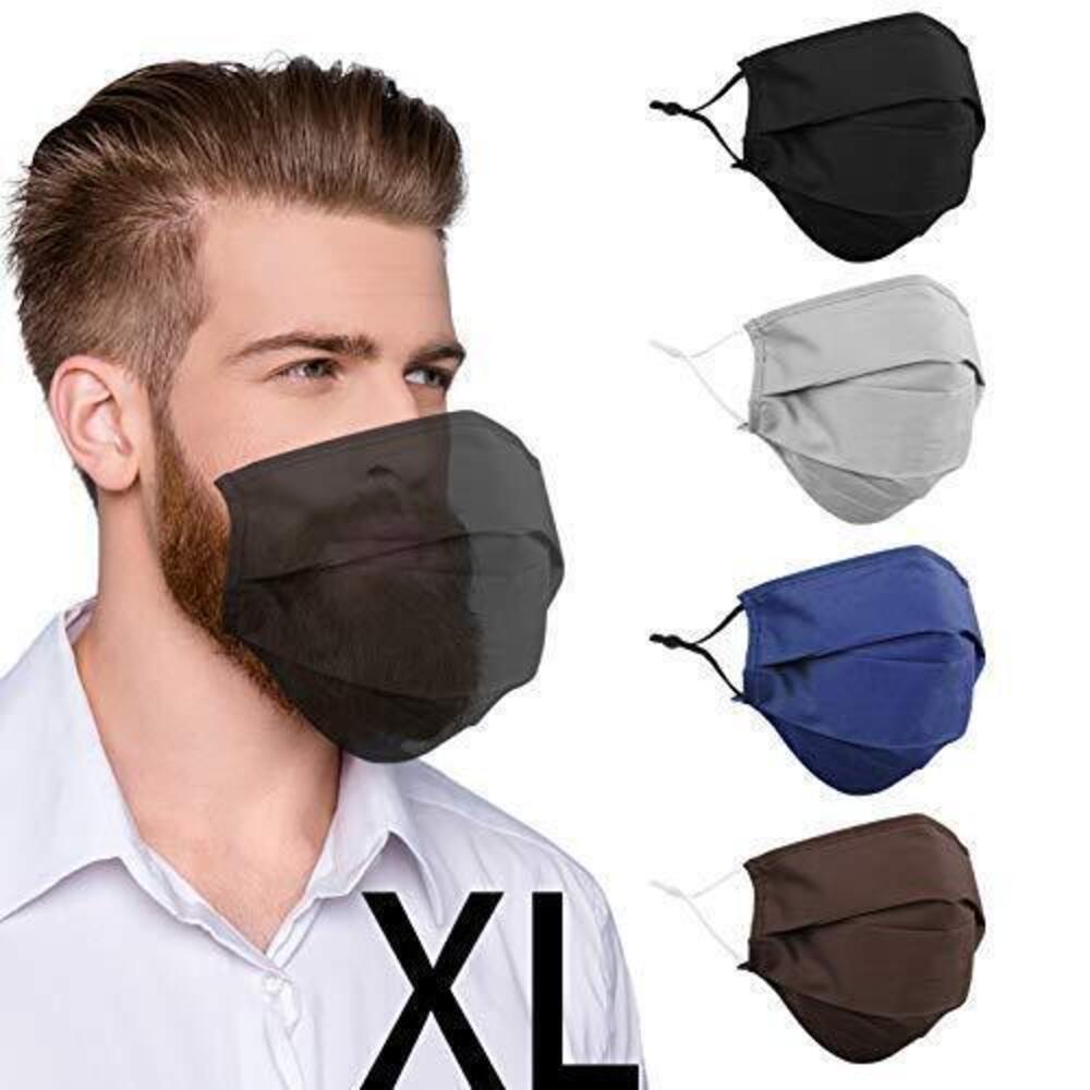 1583 Beard Face Mask for Bearded , Extra Large XL Facemask with Nose Wire